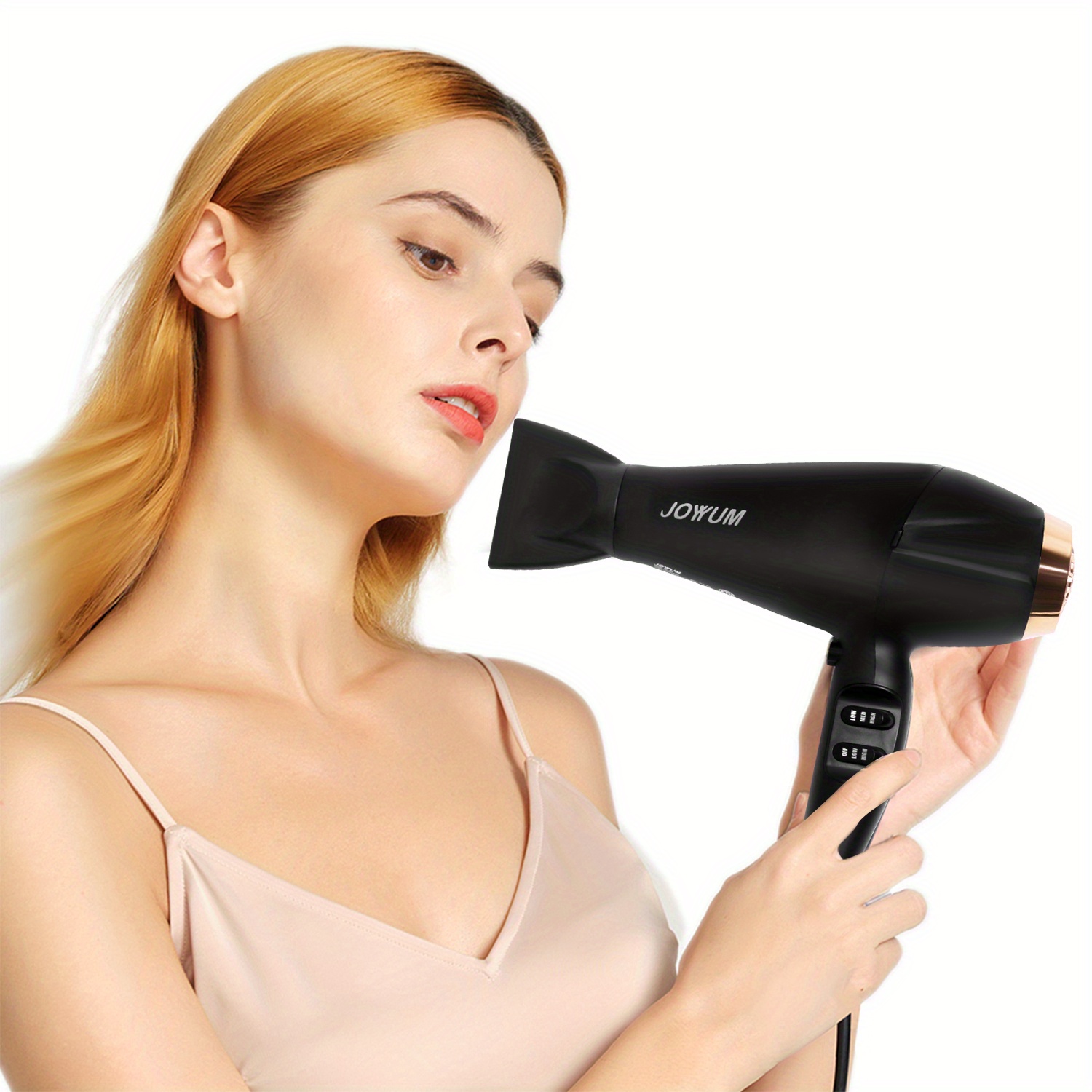 Black Blow Dryer Professional Hair Dryer Salon Barber Performance Ac