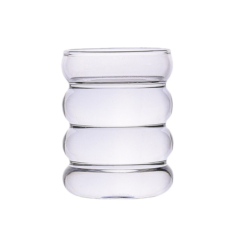 Spiral Glass Cup Caterpillar Cup, High Borosilicate Single-layer