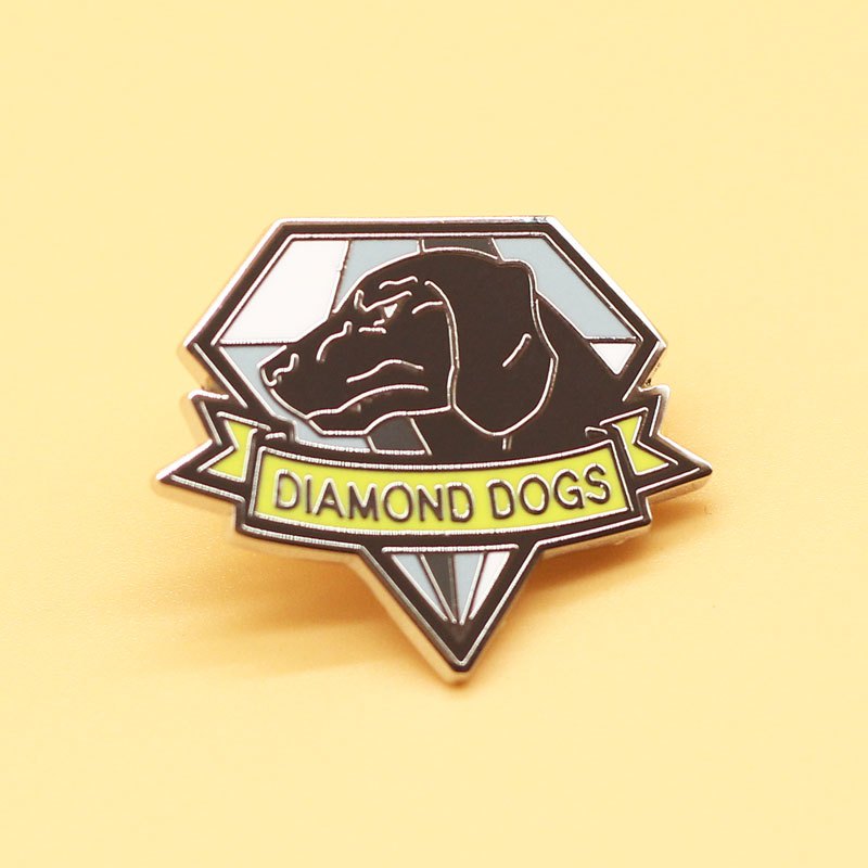 games diamond shaped dog metal badge cartoon lapel jewelry Temu