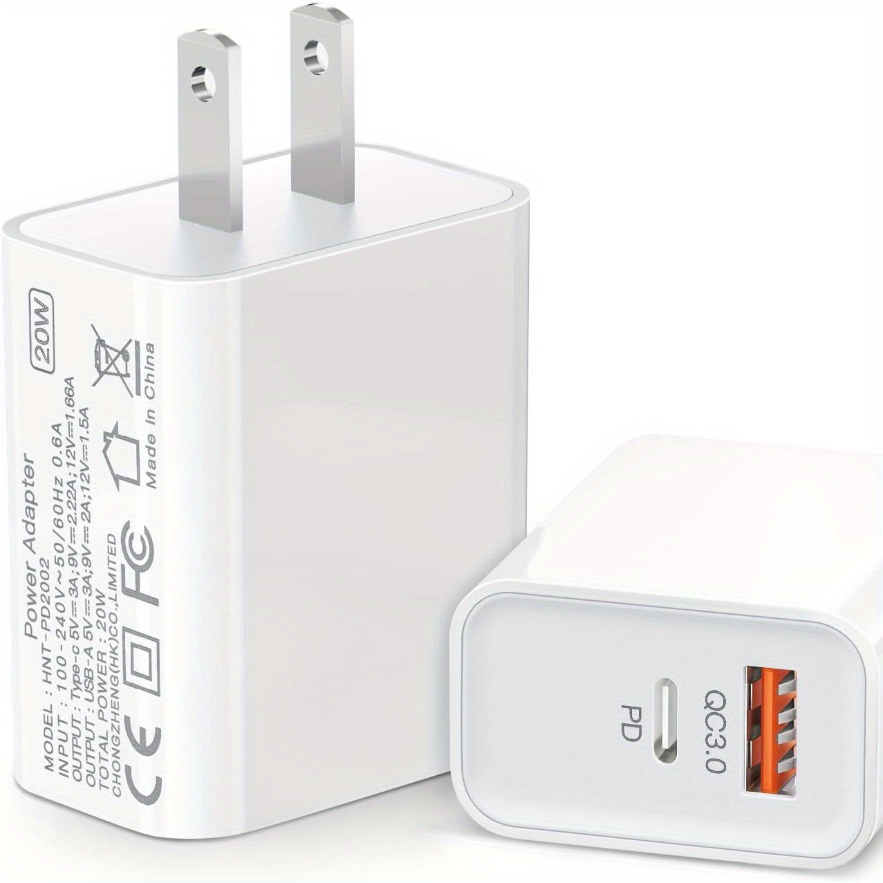 Enchufe USB, paquete de 2 cargadores de pared USB de 15 W, 3 puertos,  Amoner 2023, bloque de cargador USB actualizado, adaptador para iPhone 14,  13