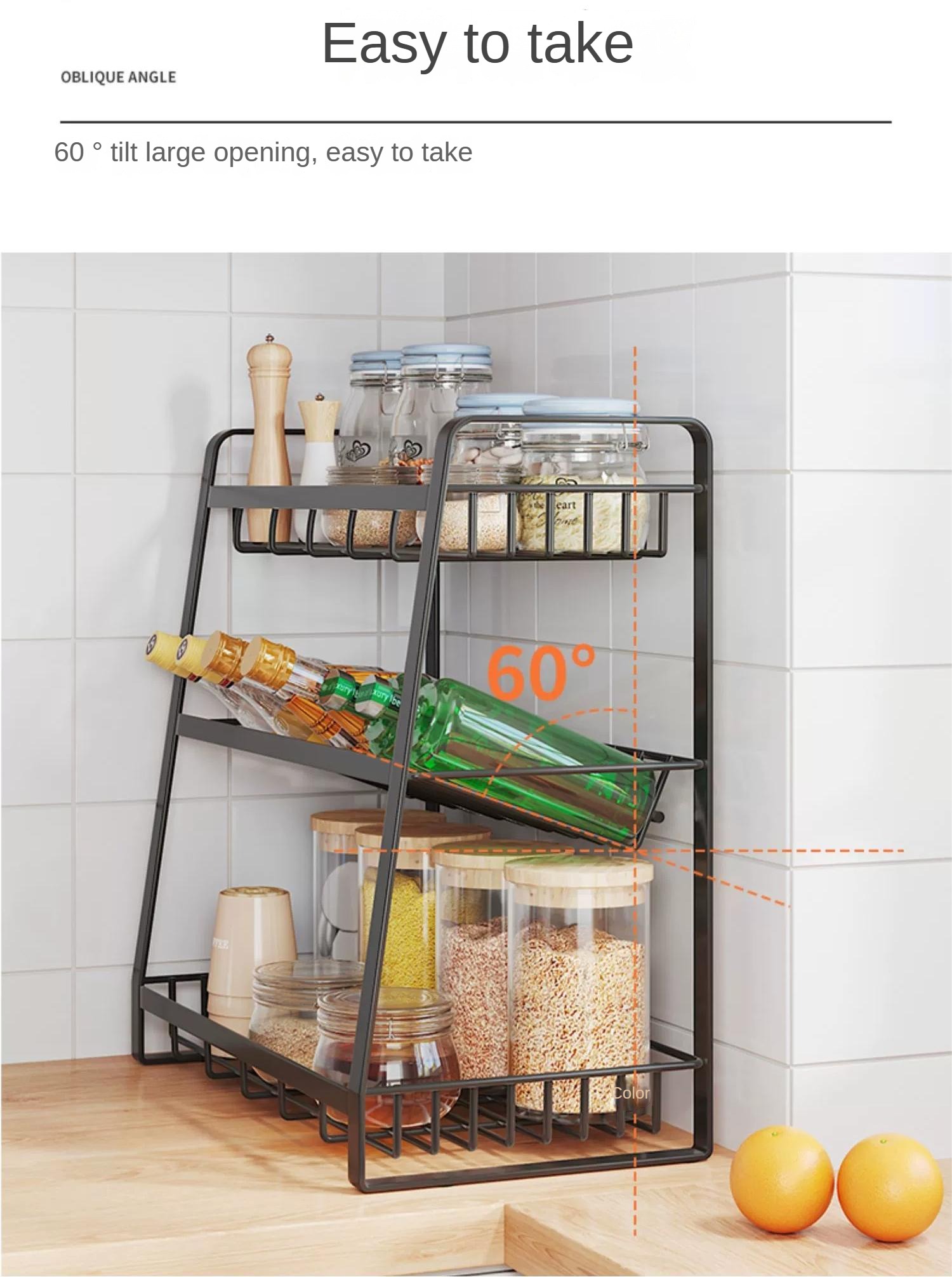  DearyHome Cabinet Shelf, 13 Kitchen Counter Shelf, Metal Wire  Stackable Cupboard Spice Rack, Space Saving Countertop Orgainzer and Storage  Rack Shelves for Kitchen Pantry Bathroom : Home & Kitchen