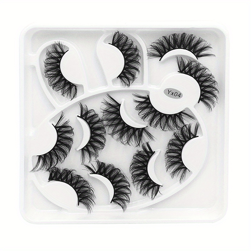6 Pairs 6D Fluffy Mink Hair False Eyelashes