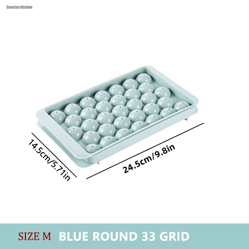 1pc 33-grid Round Ice Cube Mold Icebox Ice Tray Ice Ball Maker