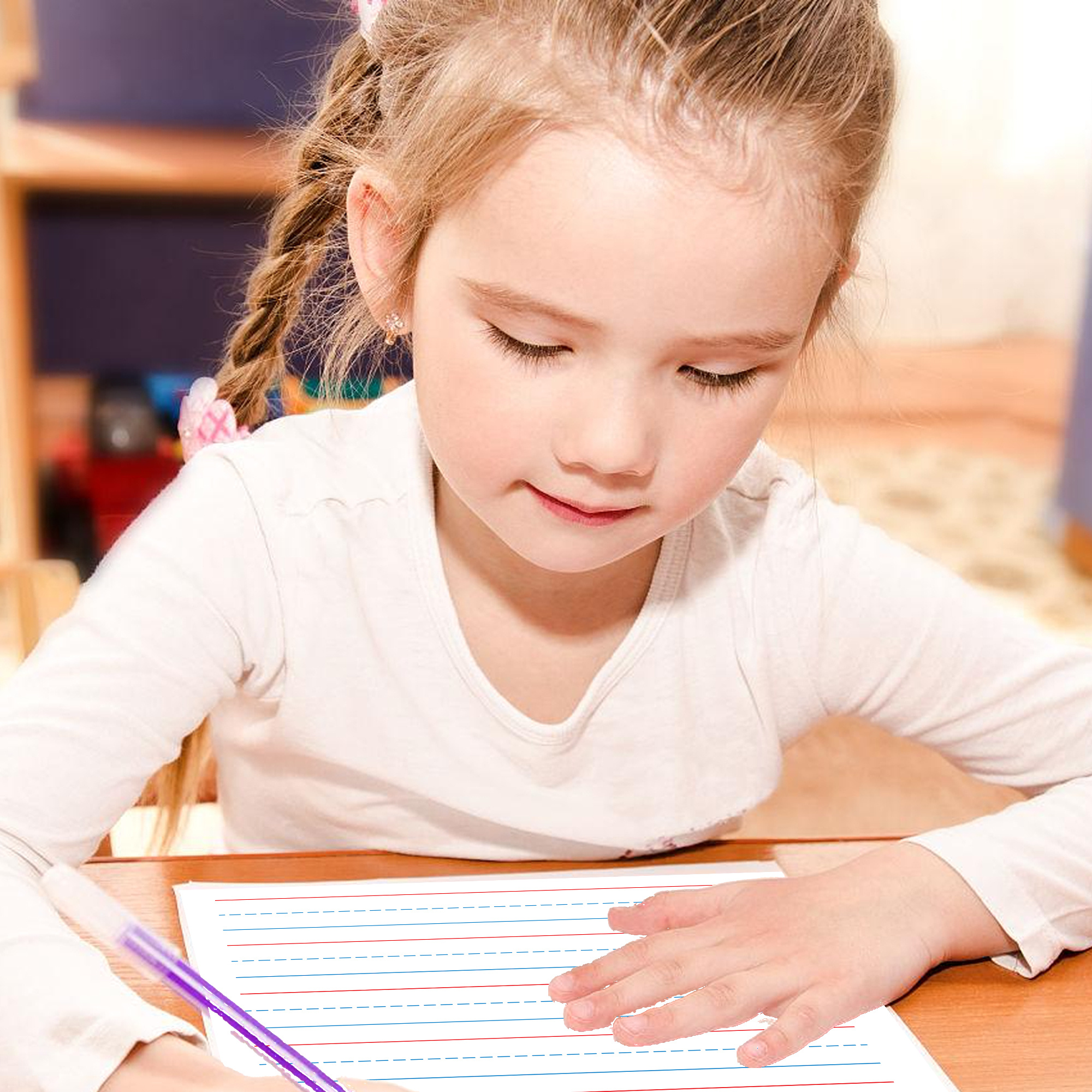 Story Paper A Draw And Write Journal 8.2 X 11 White Elementary Primary Notebook With Picture