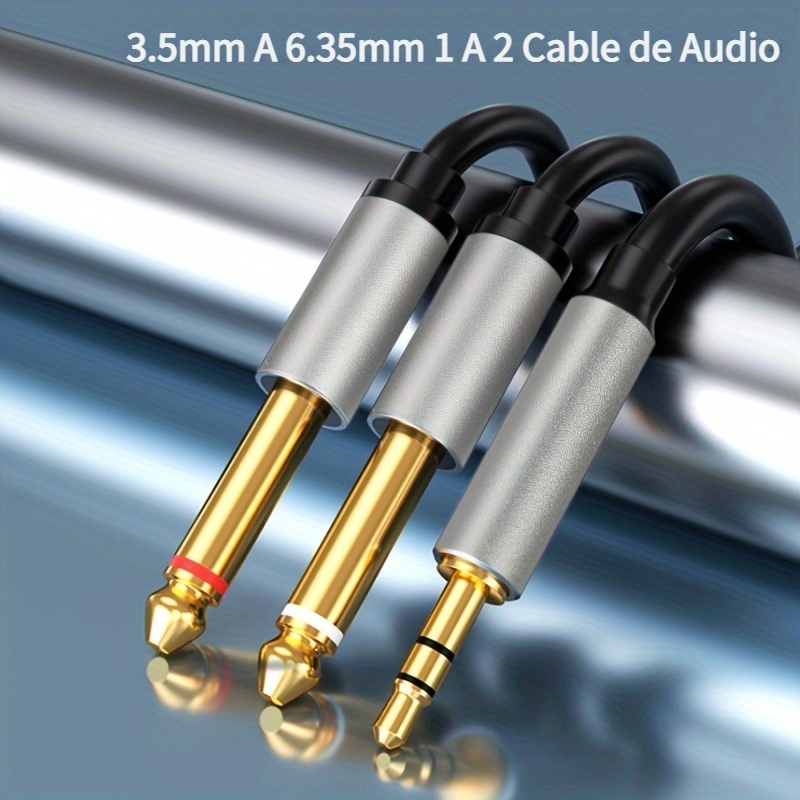 Cable Audio Jack Conector 6 35 Mm Cable Auxiliar Macho Macho - Temu