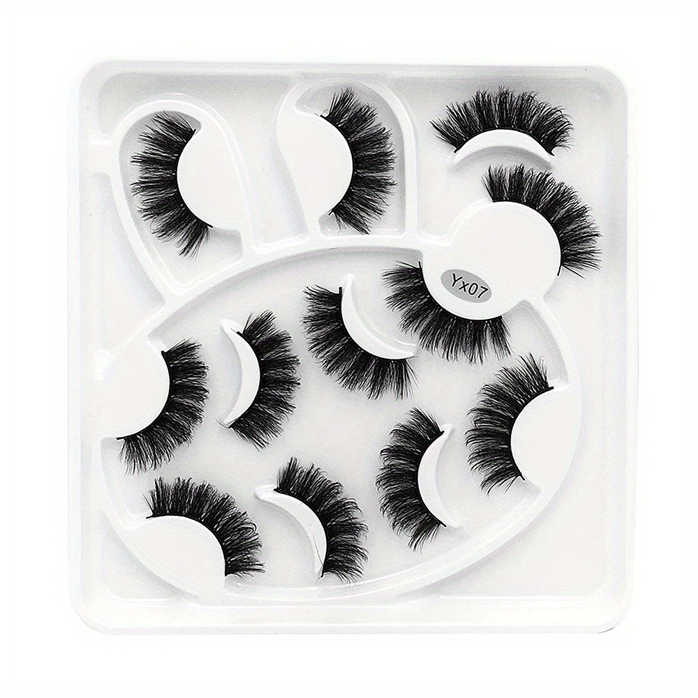 6 Pairs 6D Fluffy Mink Hair False Eyelashes