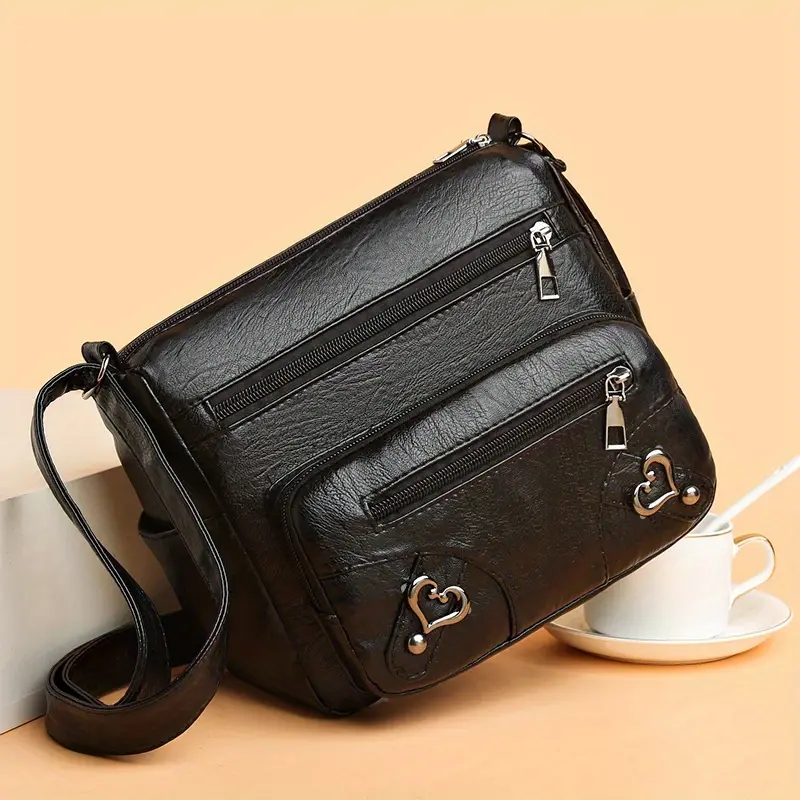 Vintage Multi-pocket Crossbody Bag, Retro Pu Shoulder Bag, Women's Casual  Handbag & Phone Purse For Travel Outdoor - Temu