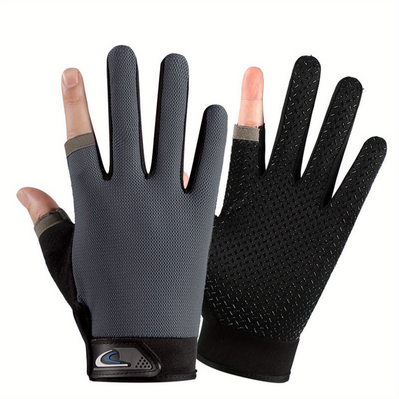 Winter Fishing Gloves Fingerless Two Fingers Anti Slip Thermal Warm  Waterproof 2 Cut Fingers 반장갑 Carp Fishing Equipment Unisex - AliExpress