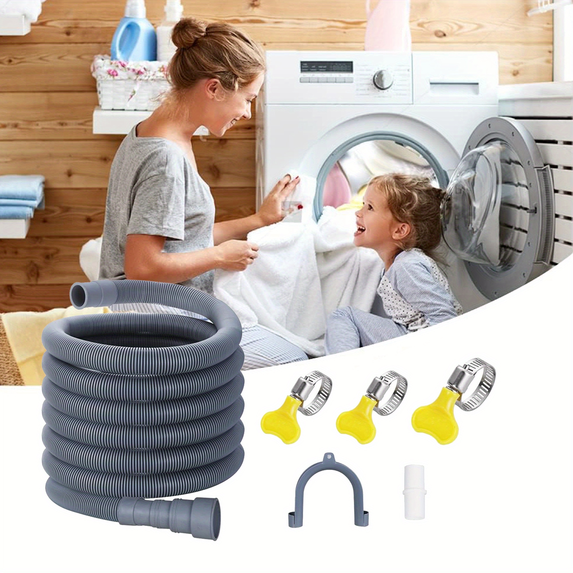 Kit d'extension de tuyau de vidange universel pour machine à laver