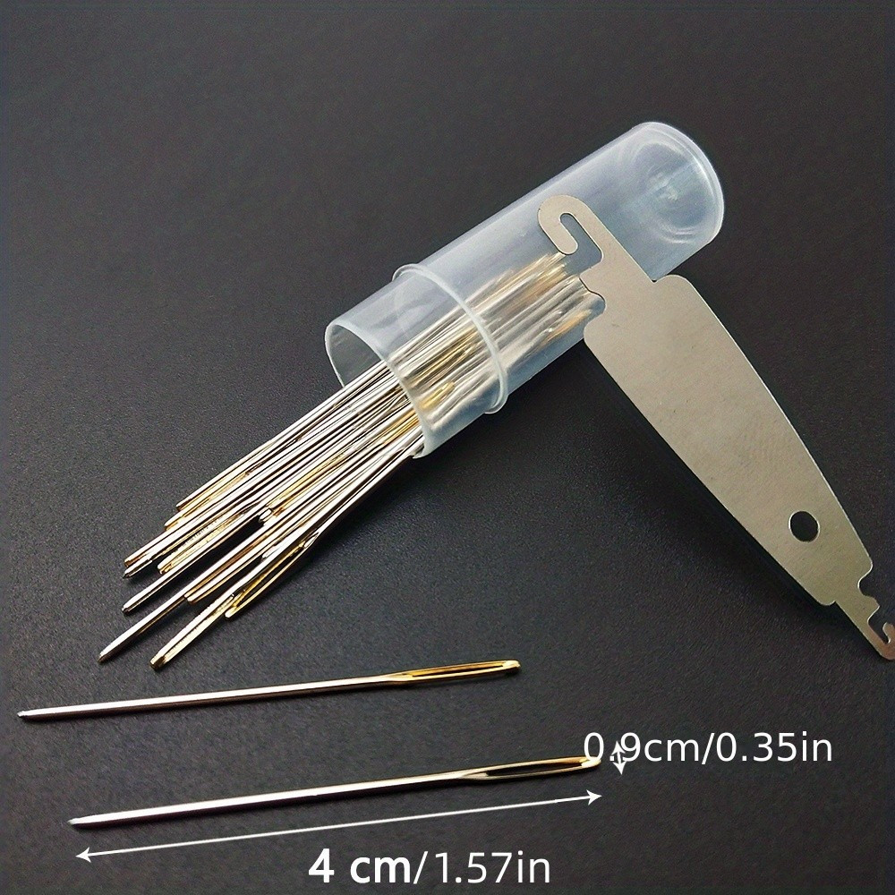 Golden Tail Sewing Needle No.22/24/26 Embroidery Fabric Cross Stitch Darning  Needles Stainless Steel Diy Craft Tools - Temu