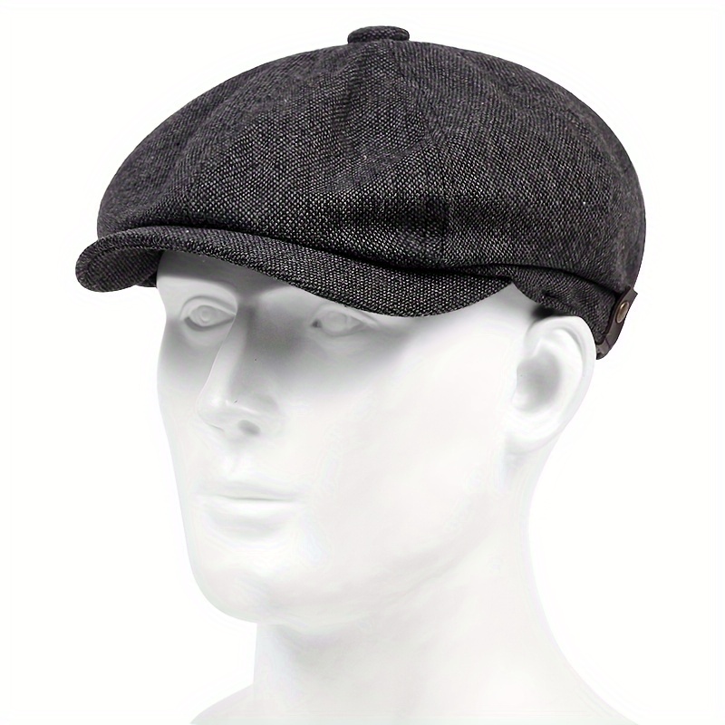 1pc mens outdoor plaid newsboy hat casual sunscreen beret suitable for spring autumn spring summer
