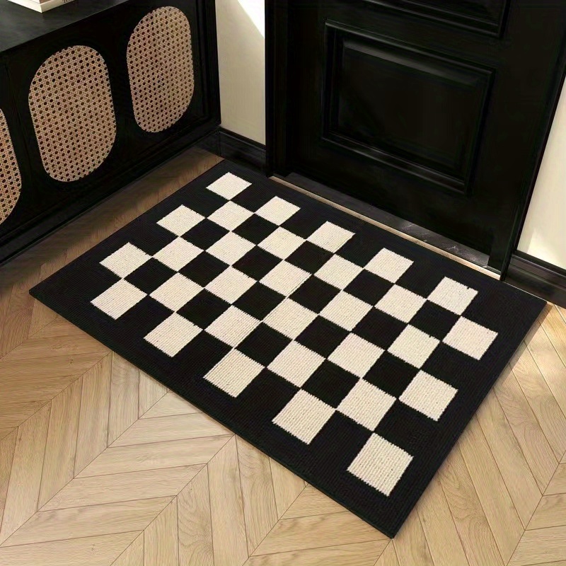 Chessboard Pattern Indoor Door Mat Front Door Rugs Non Slip - Temu