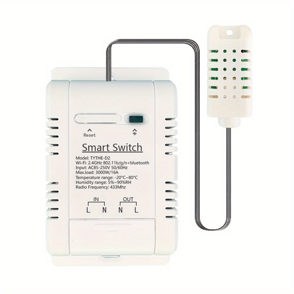 Tuya WiFi Temperature Humidity Sensor Remote Control Monitor Smart