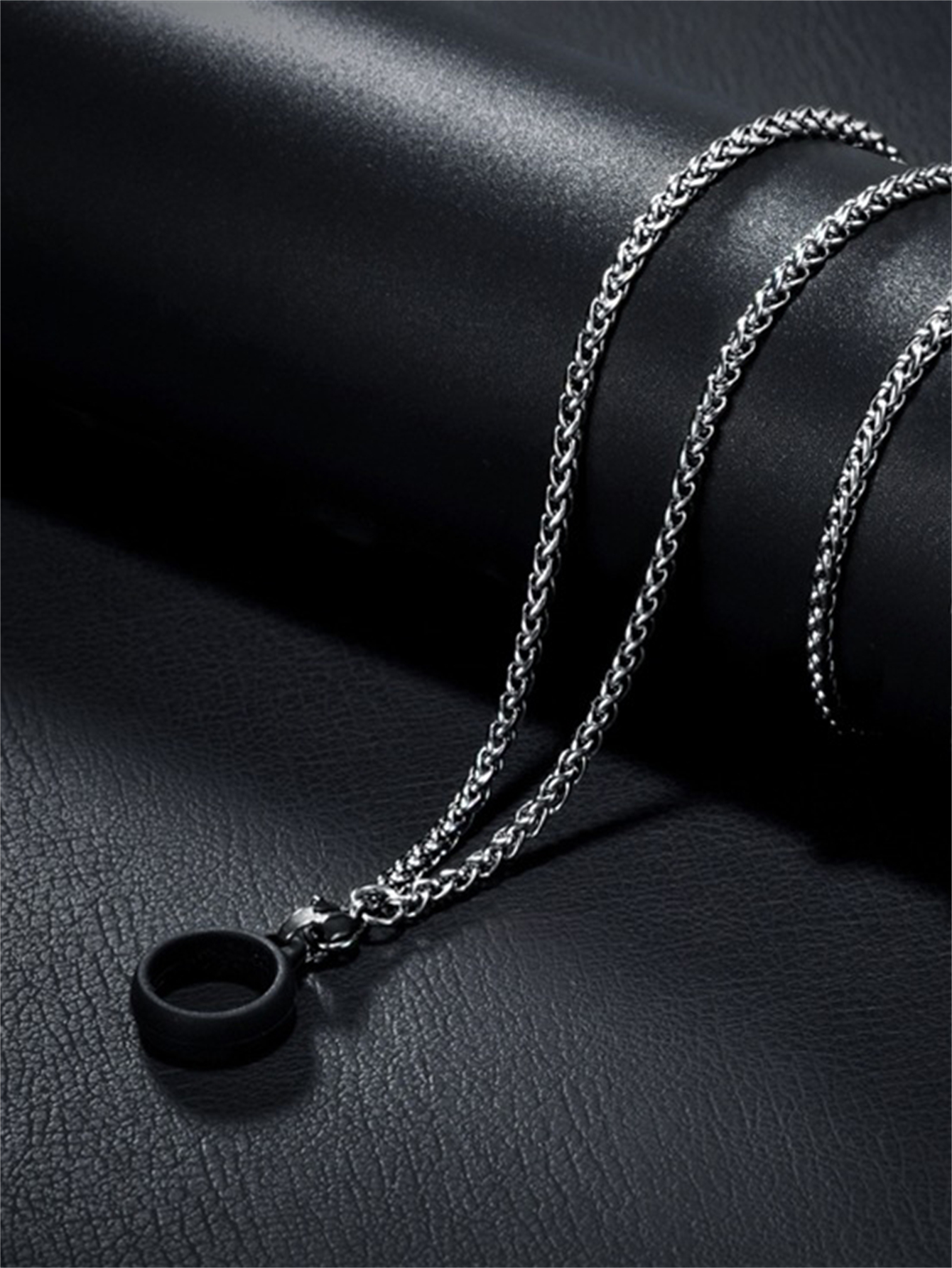 1pc Accessoire pour Cigarette lectronique - Collier Chane en Acier  Inoxydable avec Anneau de Suspension en Silicone et Protection Anti-Perte  ...