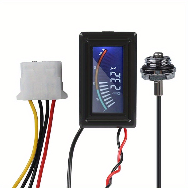 1pc Mini Wasserdichtes Zubehör-Set Digitales Thermometer Temperaturkühler  Display Indikator Gauge Panel Meter Für Auto Motorrad