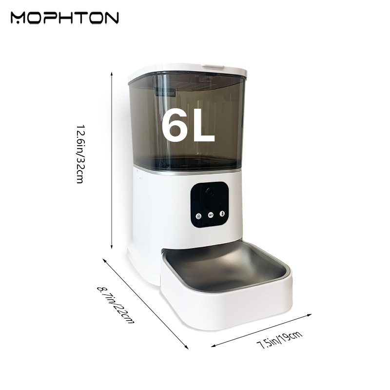 Mophton Large Capacity Automatic Dog Food Dispenser Video Temu