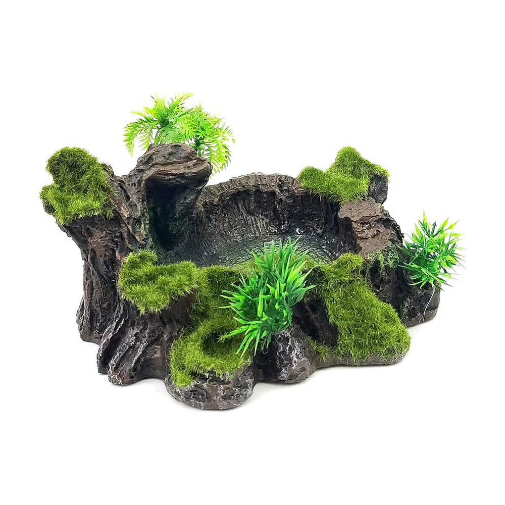 Reptile Decor Aquarium Decorations Artificial Moss Resin Fish Tank Rocks  Simulat