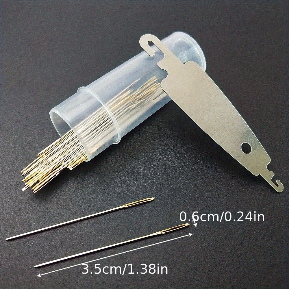 Golden Tail Sewing Needle No.22/24/26 Embroidery Fabric Cross Stitch Darning  Needles Stainless Steel Diy Craft Tools - Temu