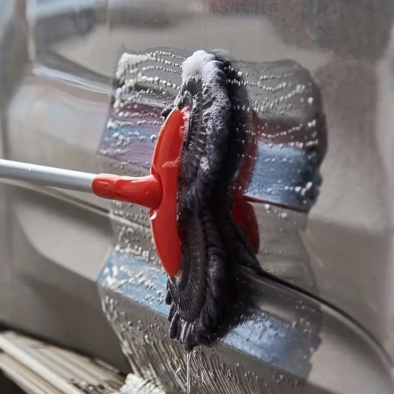  ULARY Cepillo retráctil de doble capa para lavado de autos,  fregona, esponja con barra de extensión, rotación flexible para lavado,  cepillo de limpieza de automóviles vehículos (cepillo para automóvil) :  Automotriz