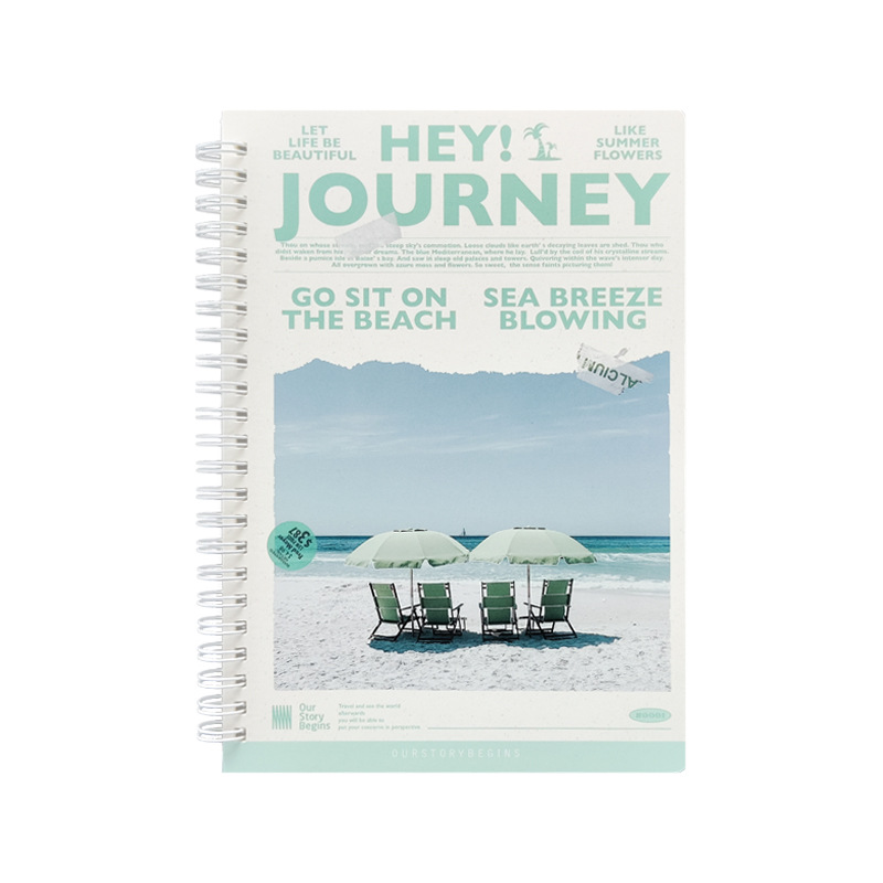 Blue Ocean Summer Beach Waves | Spiral Notebook