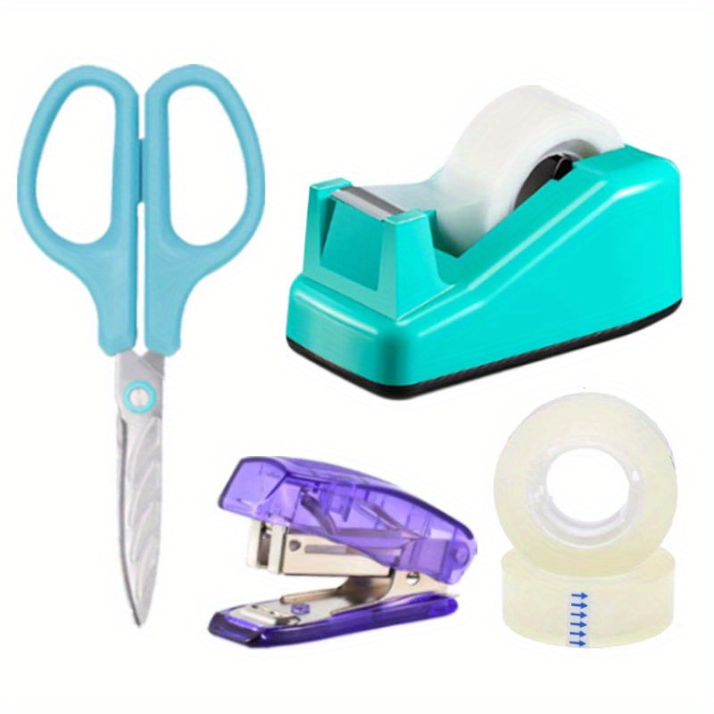 Dispensador de cinta, dispensador de cinta adhesiva, dispensador de cinta  de escritorio, soporte de rollo adhesivo – con 1 rollo de cinta (2 en 1, se