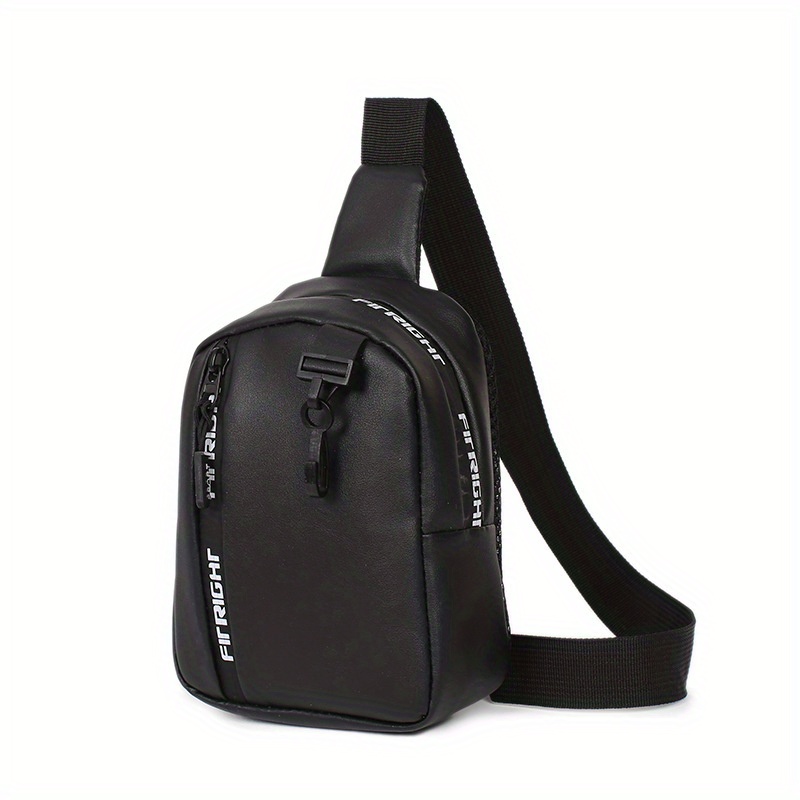 Women's Chest Bag, Color-block Crossbody Bag, Casual Biker Style With Adjustable Strap