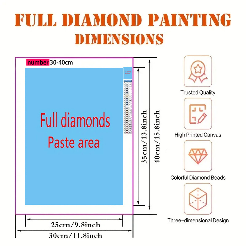 5D DIY Large Diamond Painting Kits 15.7x27.5in/40x70cm Small Bell Round  Full Diamond Diamond Art Kits Picture By Number Kits For Home Wall Decor  Gifts