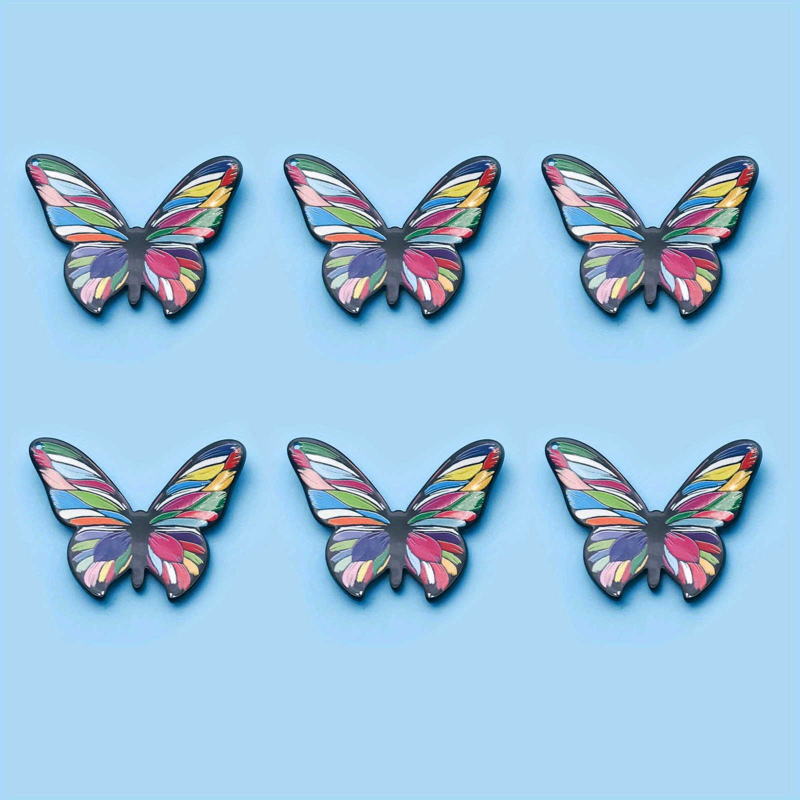 Colorful Acrylic Butterfly Charm For Diy Making Jewelry - Temu