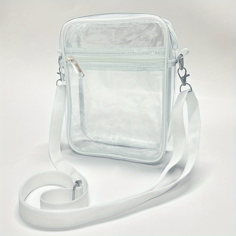 White Clear Purse Transparent Cross-body Bag