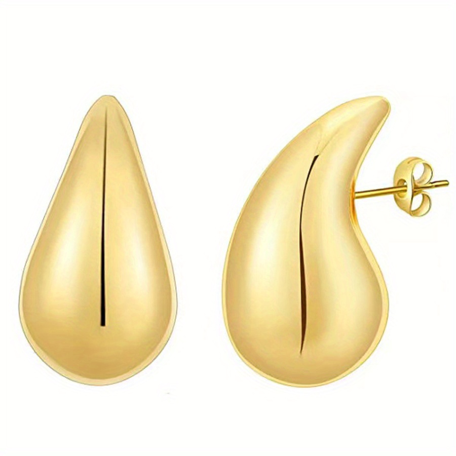 Aretes Argollas de Mujer Pendientes de Acero Inoxidable con Forma Gotas de  Agua