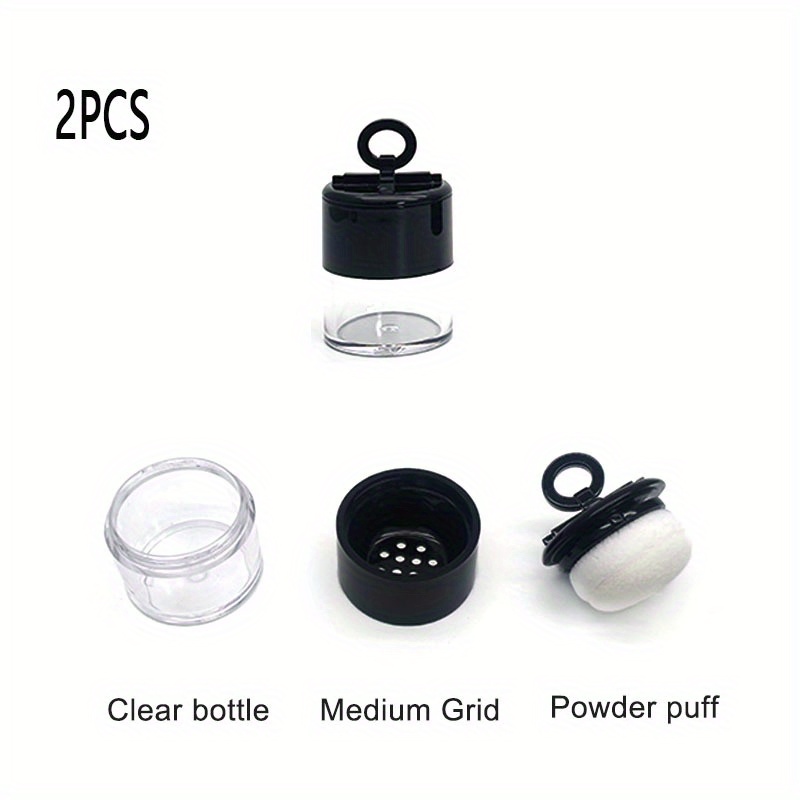 Powder Case with Mushroom Sponge Puff Portable Loose Powder Box