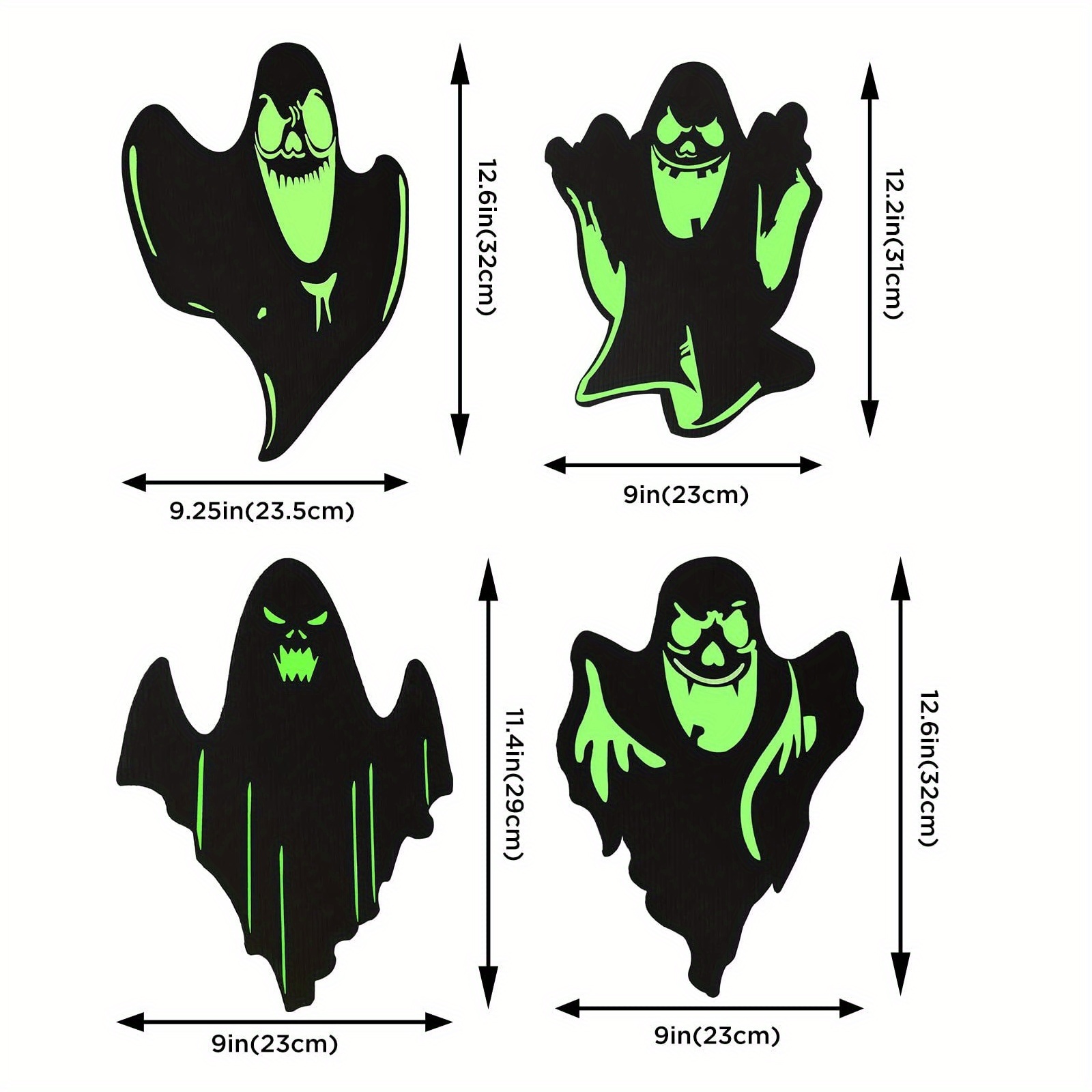 Halloween Decor Yard Signs Stakes Fluorescence Scary Ghost - Temu Australia