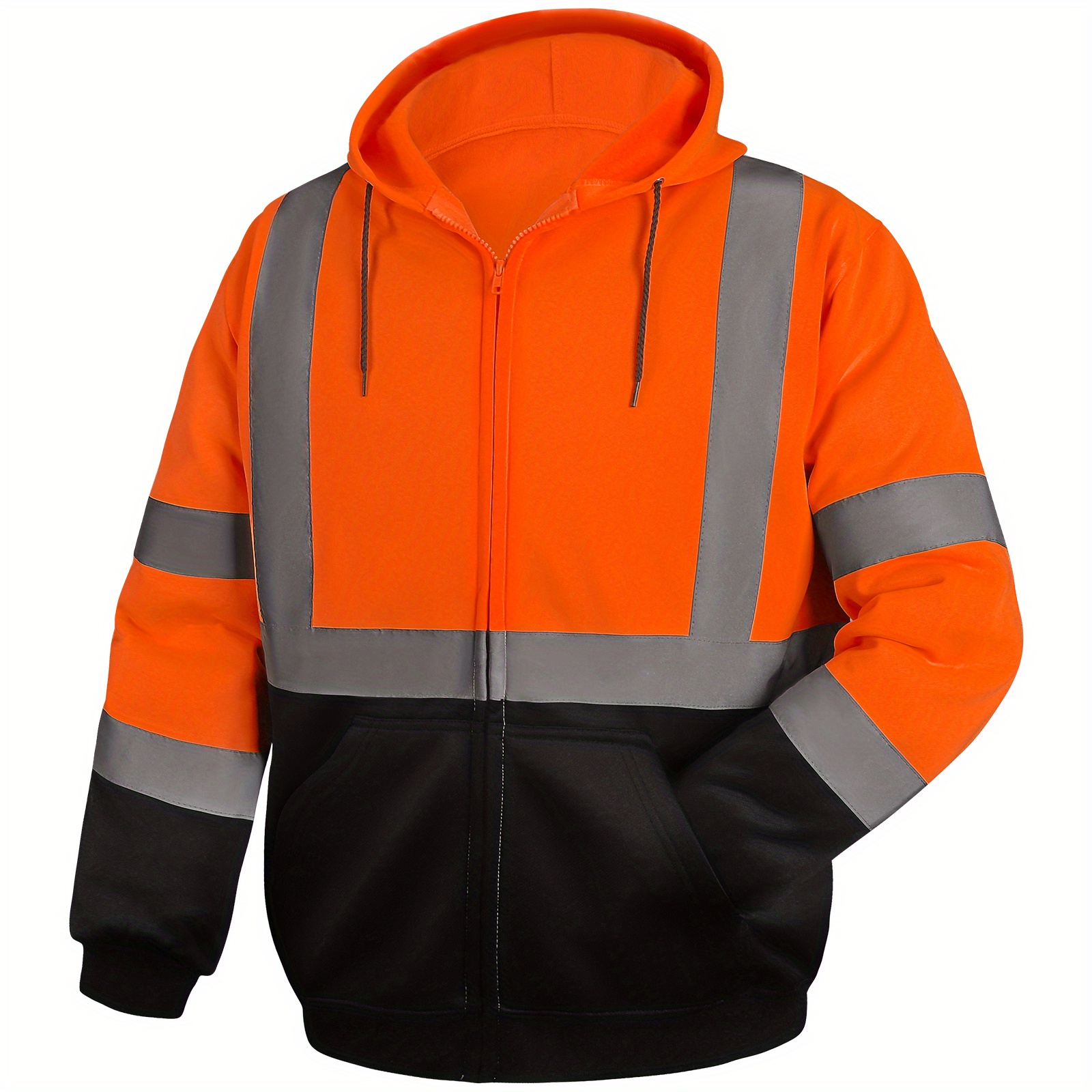 Dp Safety Sudadera Capucha Reflectante Fondo Negro Sudadera Temu