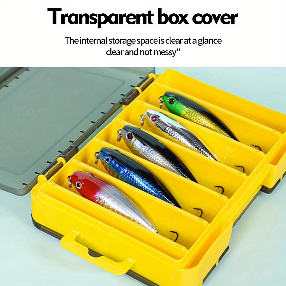 Two-Sided Version Lure Tackle Box, Fishing Lure Hook Tackle Storage Case,  Transparent Color For Wild Fishing Sea Fishing Ice Fishing Fishing  Enthusiasts Lure Tackle Box 