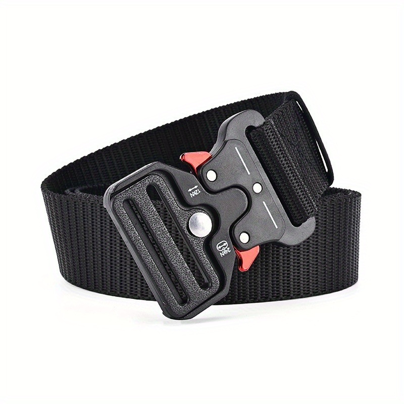 Cobra Buckle Tactical Belt For Men And Women, Imitation Nylon Military Fan  Belt, Multi-functional Outdoor Canvas Training Belt - Temu