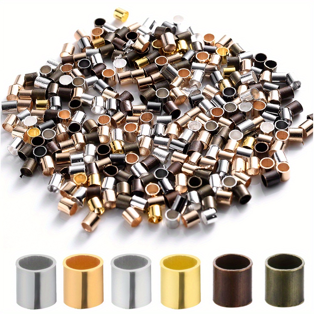 alloy tube crimp end beads geometric patterns Temu Philippines