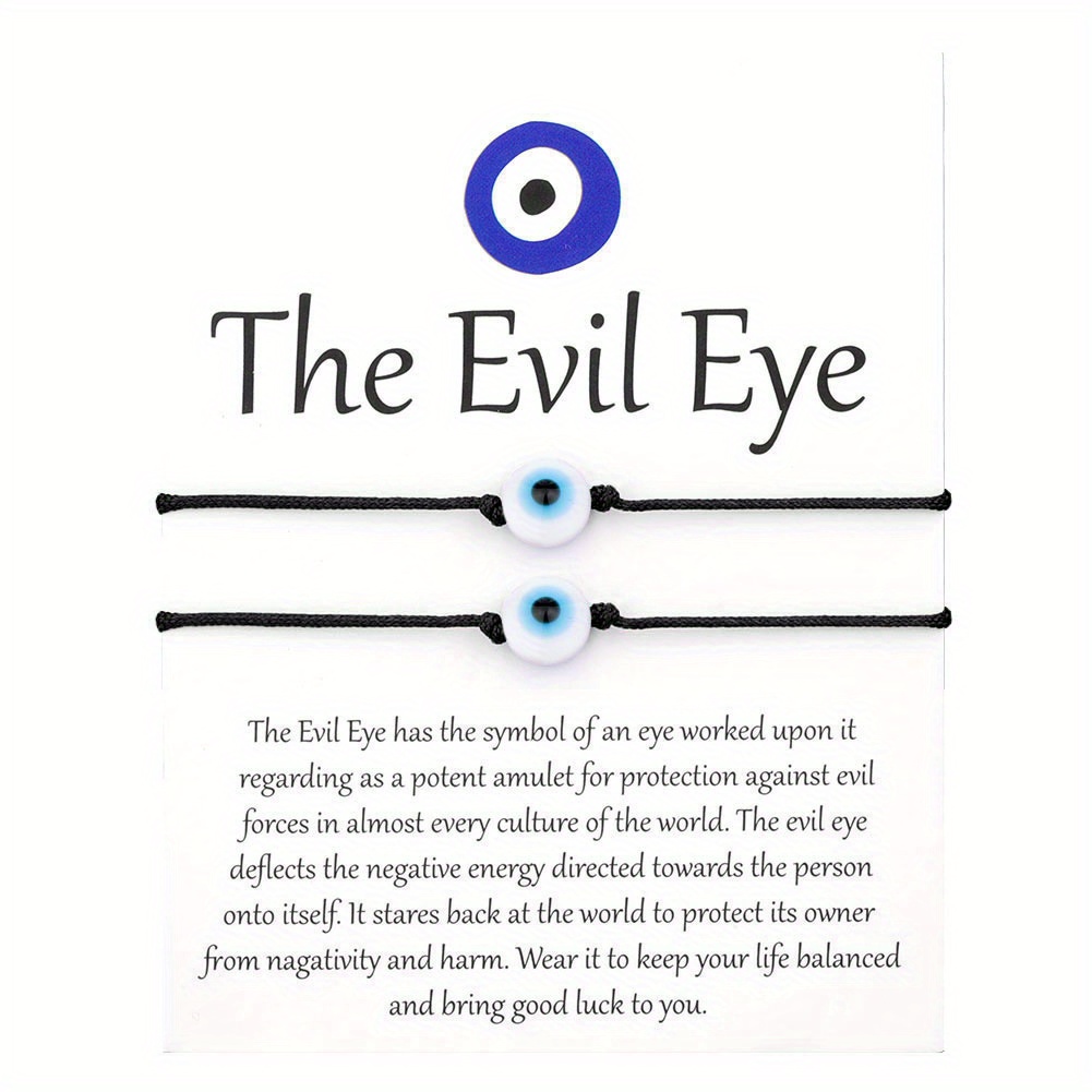 Lucky Evil's Eye Charm Braided Bracelet Turkish Evil's Eye - Temu