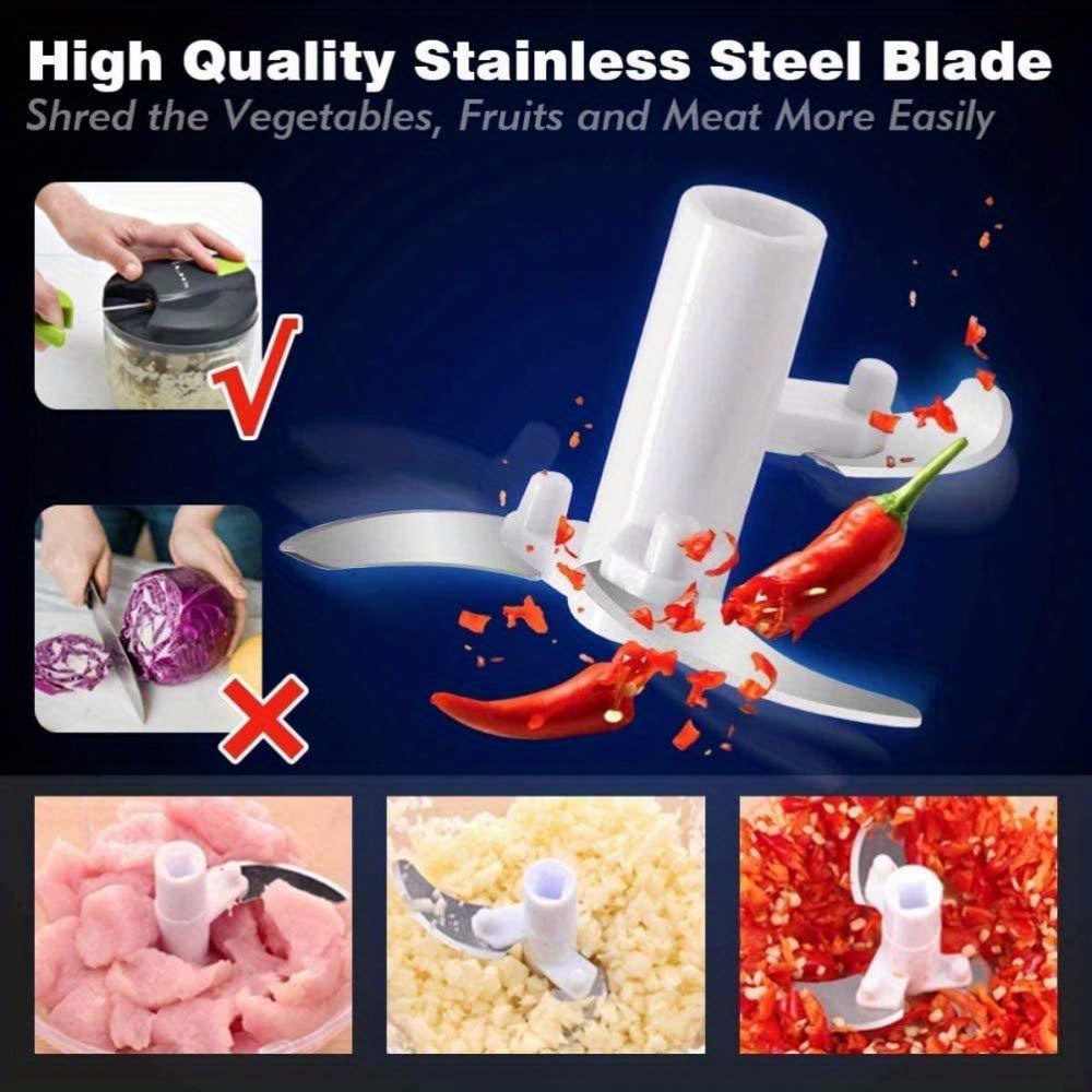 Multifunctional Manual Food Chopper & Processors,3 Blades Manual Food  Processor For Vegetables Fruits Meat - Temu