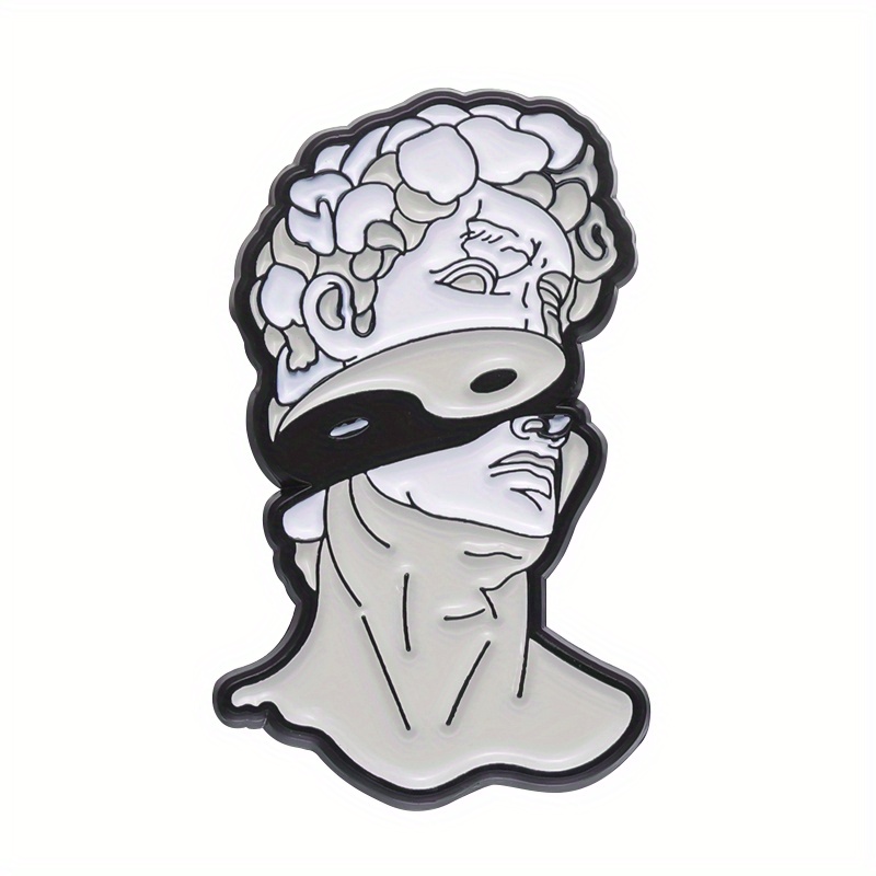 Sculpture Brooch Classical Paint Badge for Clothing