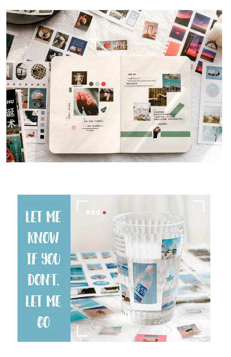 Washi Paper Magazine Material Sticker Book World Shrink - Temu