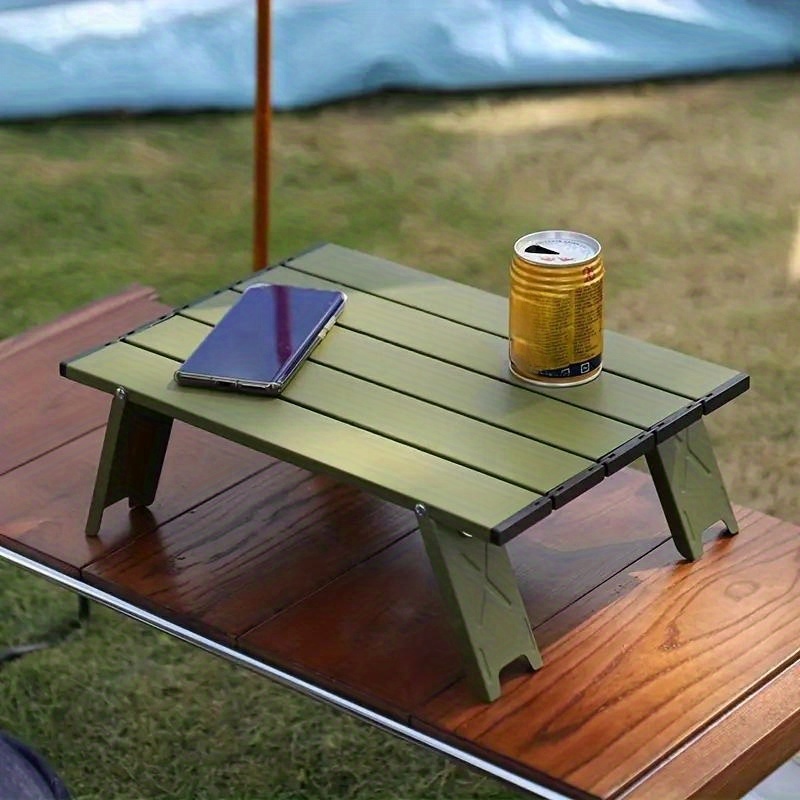 Mesa De Aluminio Plegable Pequeña Portatil Para Comer Camping Al Aire Libre  Cama