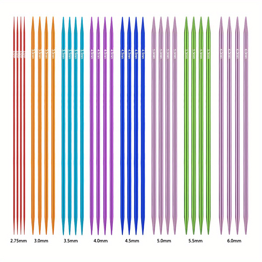 Colored Metal Knitting Stick Needle Set Double ended Stick - Temu