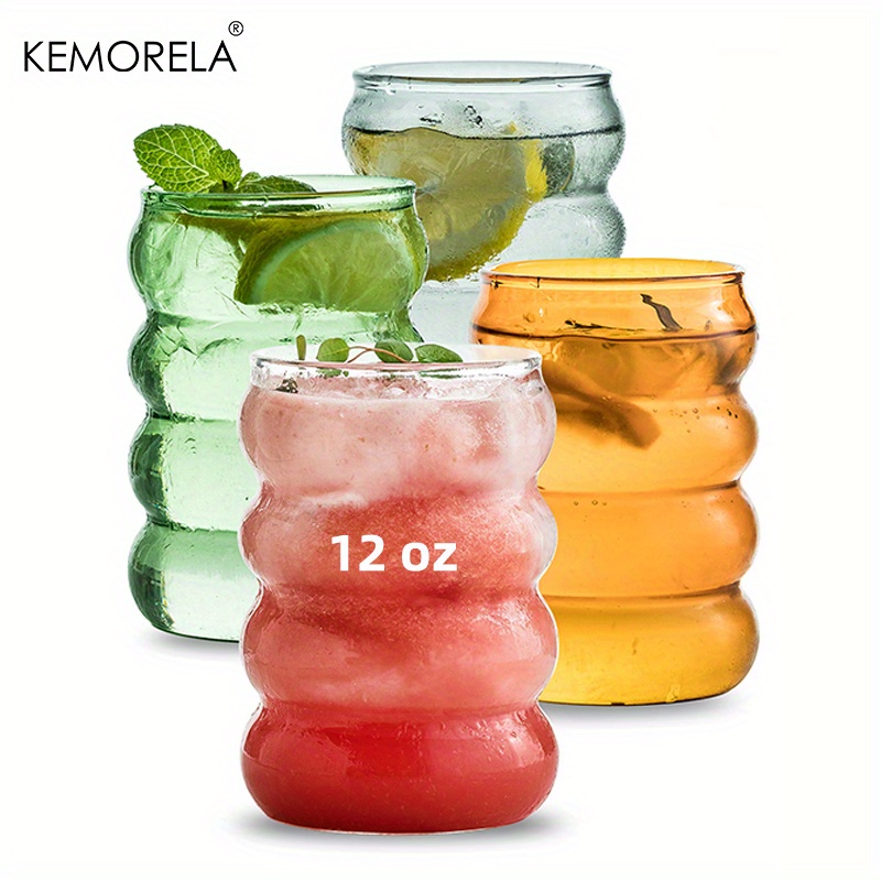 Tea Juice Milk Heat-resistant Ripple Glass Cup Tumbler Drinkware Coffee Mug