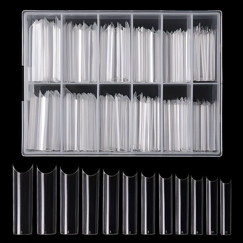 

Clear Nail Tips - 240pcs French Nail Tips Extra Long Nail Tips Half Cover Clear Ballerina Nail Tips Coffin Nails Tips Diy Nail Tools For Nail Salons Home (12 Sizes)