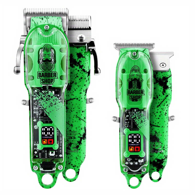 LENCE Lansi New 3.0 Limited Edition Green Hair Clipper Oil Head Gradient  Carving Push Shaver Low Noise Electric Clipper - AliExpress