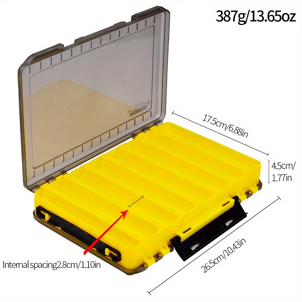 1pc Fishing Tackle Box Transparent Double Sided Fishing Lure Box