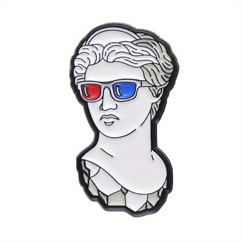Sculpture Brooch Classical Paint Badge for Clothing