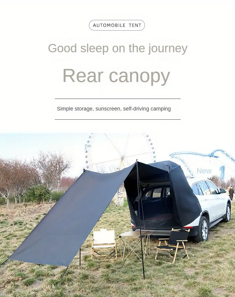 1pc Auto-sonnenschutz-zelt, Wasserdichter Auto-seitenmarkise-sonnenschutz  Selbstfahrendes Camping Freien, Sparen Geld Temu