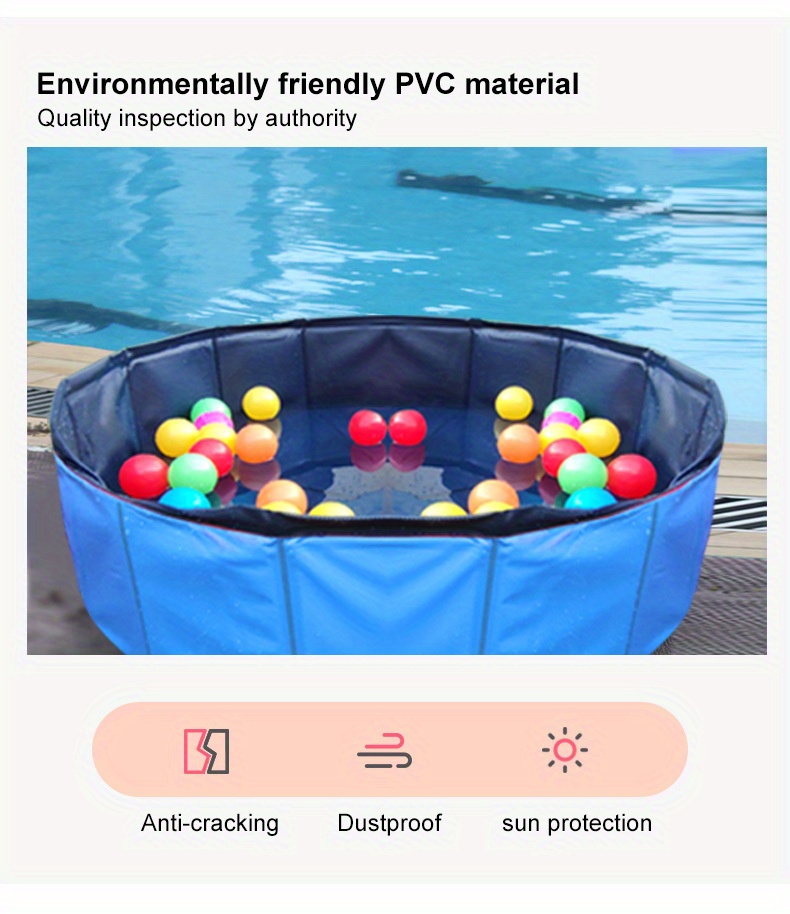 1pc Vasca Doccia Pieghevole Animali Domestici Piscina Cani - Temu Italy