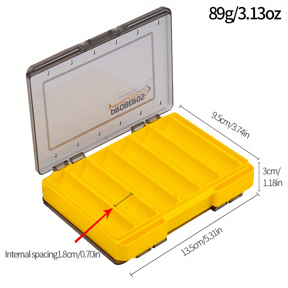 Proberos Double sided Waterproof Fishing Tackle Box Plastic
